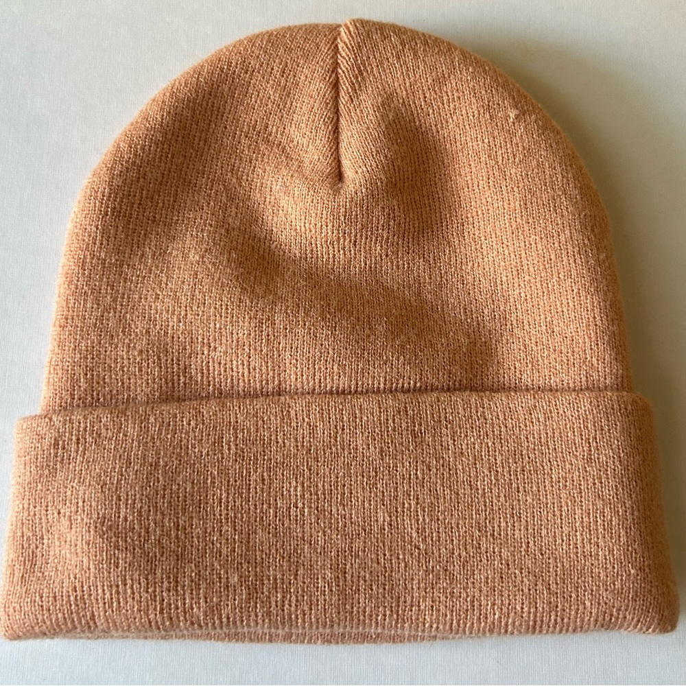 NWOT Peach Boys Lie Logo Patch Knit Beanie - Picture 5 of 5